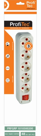 Удлинитель с выкл. 3 и 5 гнезд