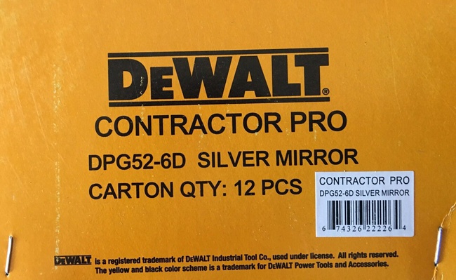 DEWALT DPG52 Yüklenici. Yüksek Performanslı Güvenlik GÖZLÜKLERİ