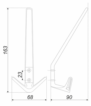 Мебельный крючок K305.05SC.3