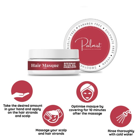 Palmist Hair Masque (SLS/Paraben free) 200ml, Deep Conditioning & Hydration, For Strong And Silky Hair