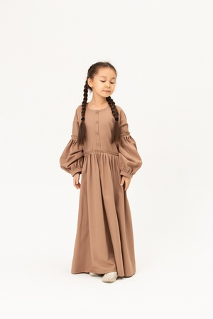 Balon kollu ve pilili elbise (10)