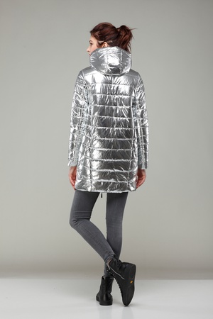 Пальто стеганое Веста, фольга