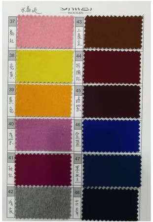 50% yün tek taraflı kısa yün kristal yün palto yünlü örme takım elbise sonbahar/kış kumaş