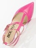 Розовые босоножки с ремешками k044