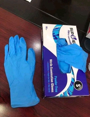 Disposable Powdered Nitrile Gloves Powder Free Examination  Gloves