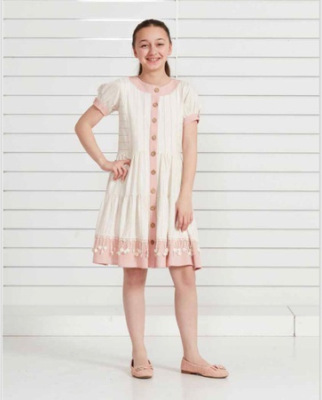 Платье на пуговицах для девочек