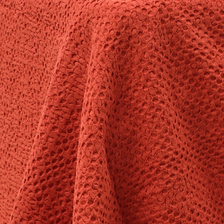 Waffle Organik Pamuk Örme Battaniye Tuğla Kırmızı