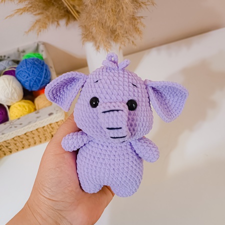 Мини слоник сиреневый