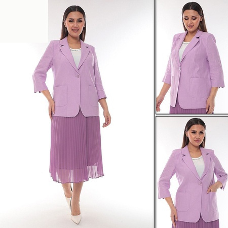 Летний стильный Лук🔥Пиджак Лен и ЮБКА 1917 ПЛИСОЛЕ