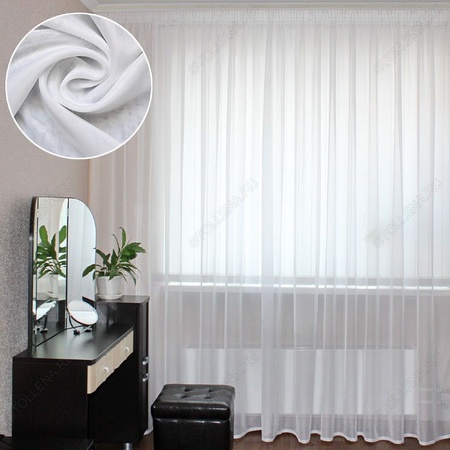 Готовые шторы из тюля вуаль и блэкаута