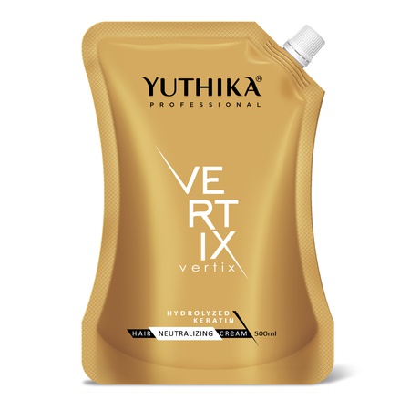 Yuthika Professional Vertix Hair Neutralizing Cream Post Straightening 500ml | Hydrolyzed Keratin , Long Lasting Straightening Results For Curly Wavy Hair