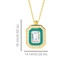 Even & Pétra 14 Ayar Altın Taşlı Turkuaz Renk Baget Kolye