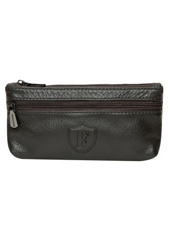 Ключница-кошелек 2 молнии натуральная кожа