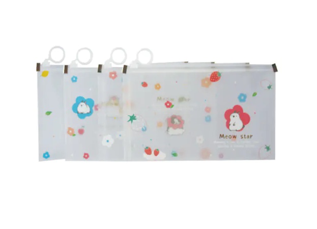 Cute Waterproof Zip File Bag Folder