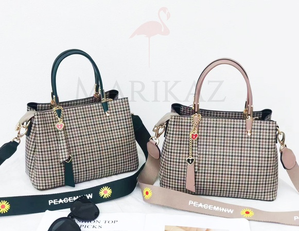 Kafeste kadın çantası