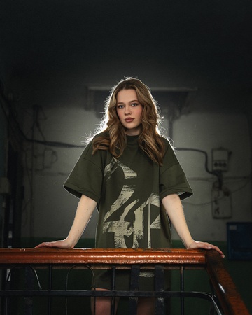 футболка хаки