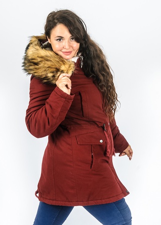 Парка джинсовая на овчине с мехом