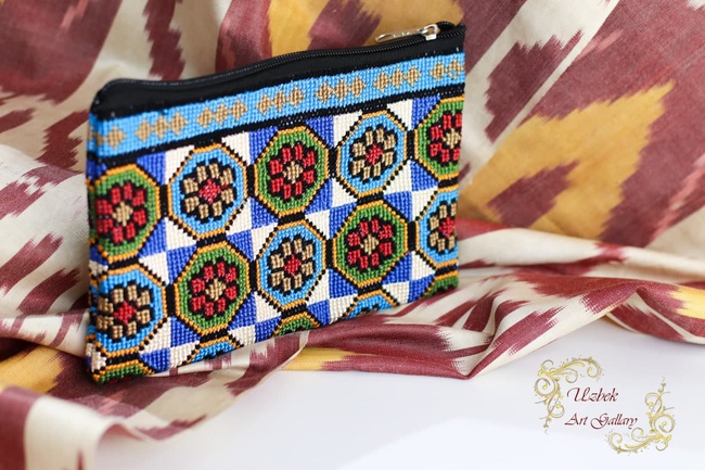 Синий клатч