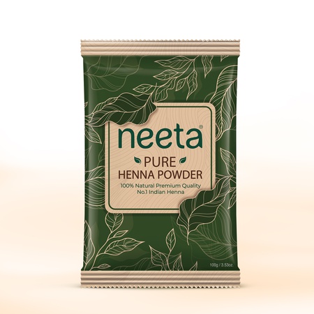 Neeta 100% Pure Henna Powder Brown 100g (Pack of 1) | Natural Hair Color & Shine | No Ammonia, No Chemicals