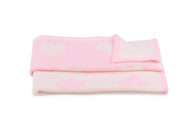 Детское одеяло с рисунком сердца