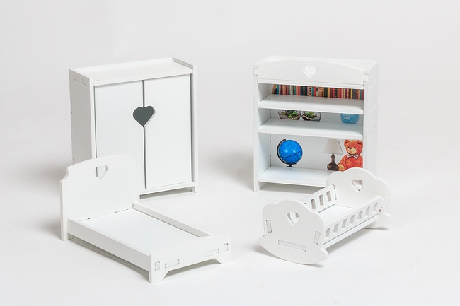 Furniture set for dolls 15-20 cm (without staining)