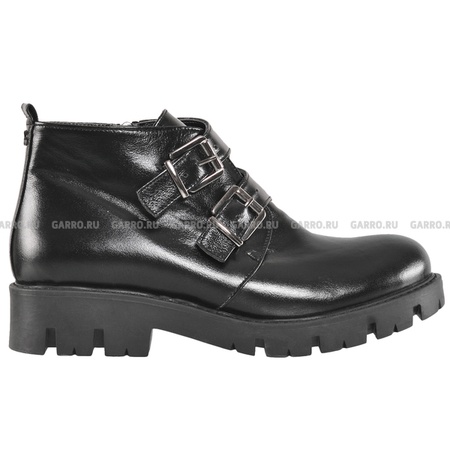 Ботинки 1062 чёрные, натуральная кожа, байка
