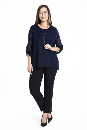 Блузка большого размера с подкладкой из шифона