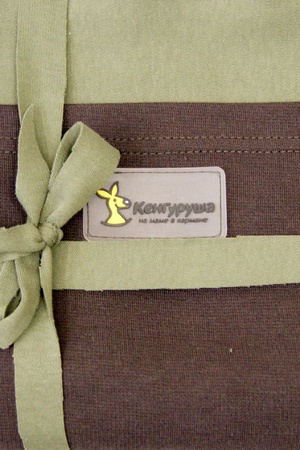 Слинг-шарф трикотажный Кенгуруша Mix, олива-кофе