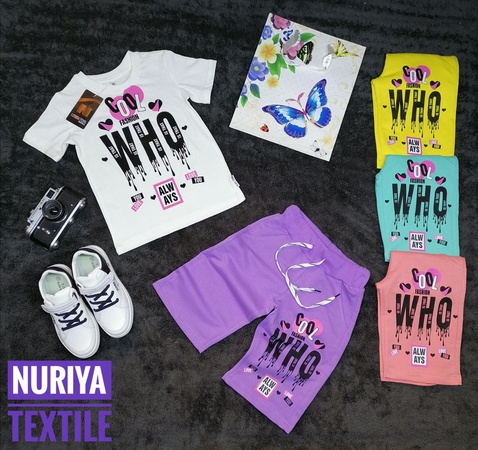 Kız çocukları için tişört şortları