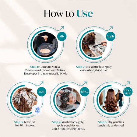 Yuthika Professional Creme Hair Color 100gm Tube Available in 30+ Colors