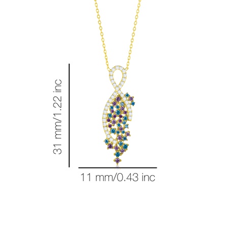 Even & Pétra 14 Ayar Altın Taşlı Sonsuzluk Kolye