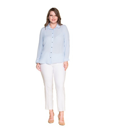 Büyük Beden Klasik Krep Gömlek