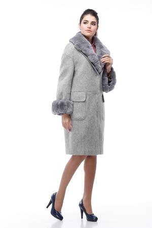 Зимнее пальто Монро с утеплителем, шерсть Италия