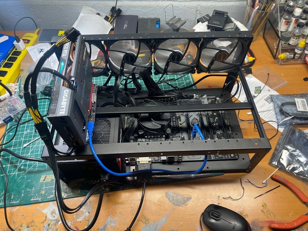 (1) RTX 3070 ve ATX 1250W PSU ile 6x GPU Kripto Madencilik Teçhizatı için Toptan Tedarikçi