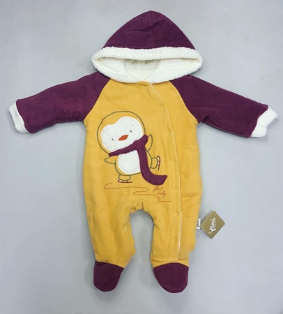 Человечик комбез на махре с капюшоном flexi baby