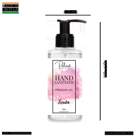 Palmist Hand Sanitizer Alcohol based With Pump 300ml Each (Pack of Any 2 Bottles), Easy to Carry, Kills 99.9% Germs Instantly.