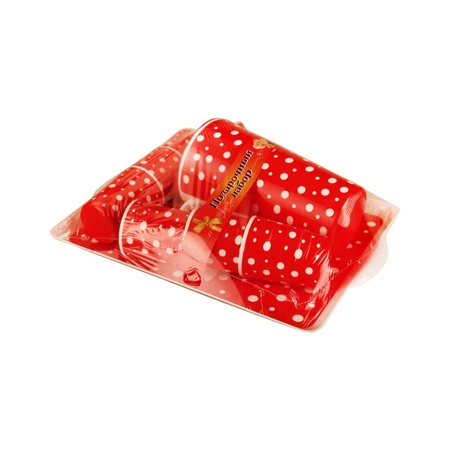 Набор "Горошек" №3 (бело-красный)