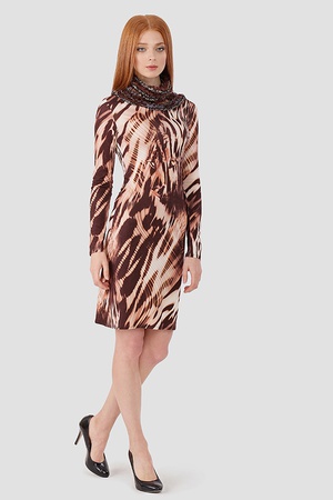 211-5577 elbise kahverengi kaplan