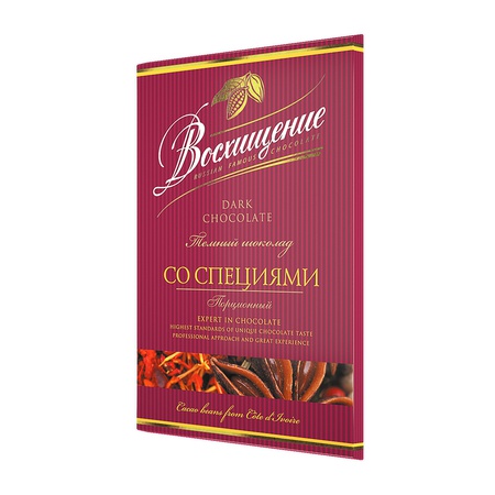 Шоколад  "Восхищение" порционный тёмный со специями , 100 г