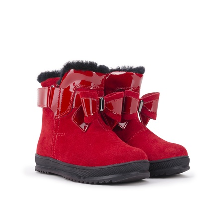 Kızlar için kırmızı botlar / Kız için kışlık botlar