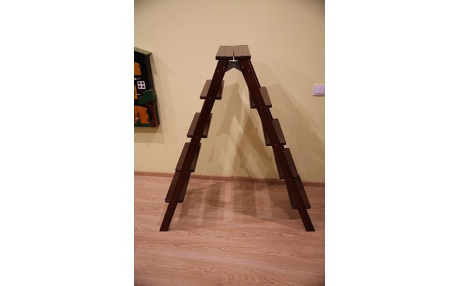 Лестница стремянка (цвет вишня)