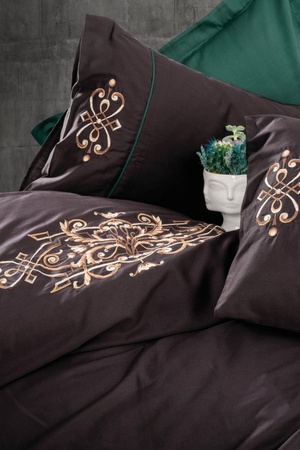 Хлопковая коробка с вышивкой. Вышитый двойной атласный пододеяльник Тиана Грин