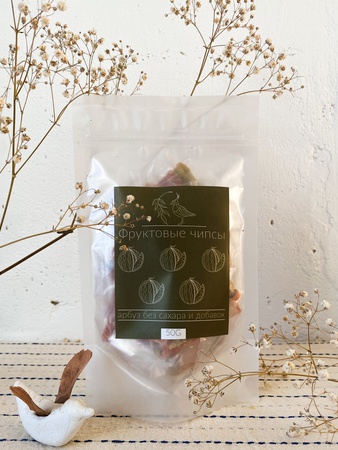 Meyve cipsleri: Karpuz / Kurutulmuş, doğal, kurutulmuş, şekersiz, katkı maddesi yok, 50g