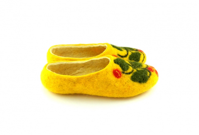 Войлочные тапочки «Хохлома»