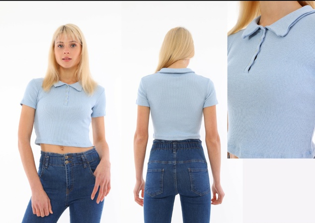 Укороченная футболка Polo yaka