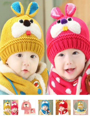 Шапочки детские от 0 - 10 лет