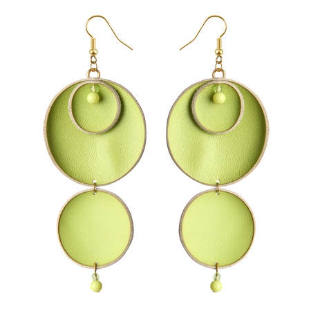 W-112S  Кожаная серьга