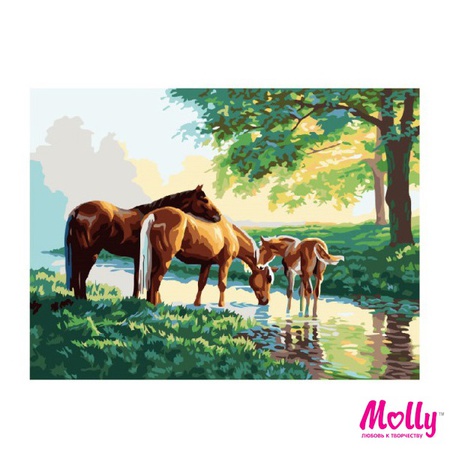 Sulama deliğinde sayı atlarla boyayın