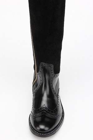 黑色绒面革和皮靴（Eurozyme）S105