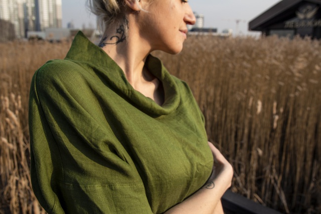 Платье льняное Оверсайз